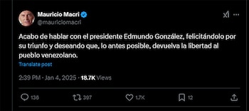 Macri habló con González Urrutia
