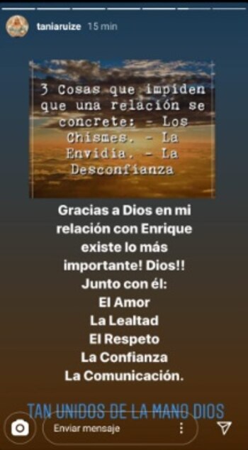 (Foto: Instagram de Tania Ruiz)