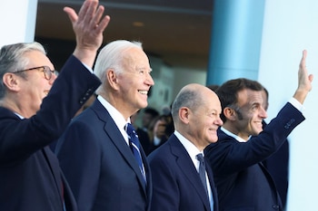 Biden junto al canciller alemán