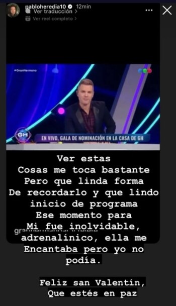 El posteo de Pablo Heredia