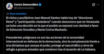 El Centro Democrático afirmó que