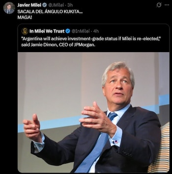 Tuit de Javier Milei