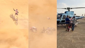 Escalofriante caída en el Rally