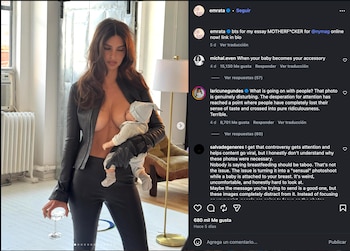 Emily Ratajkowski generó un gran revuelo en redes tras publicar una serie de fotos donde simula amamantar a un bebé mientras bebe vino