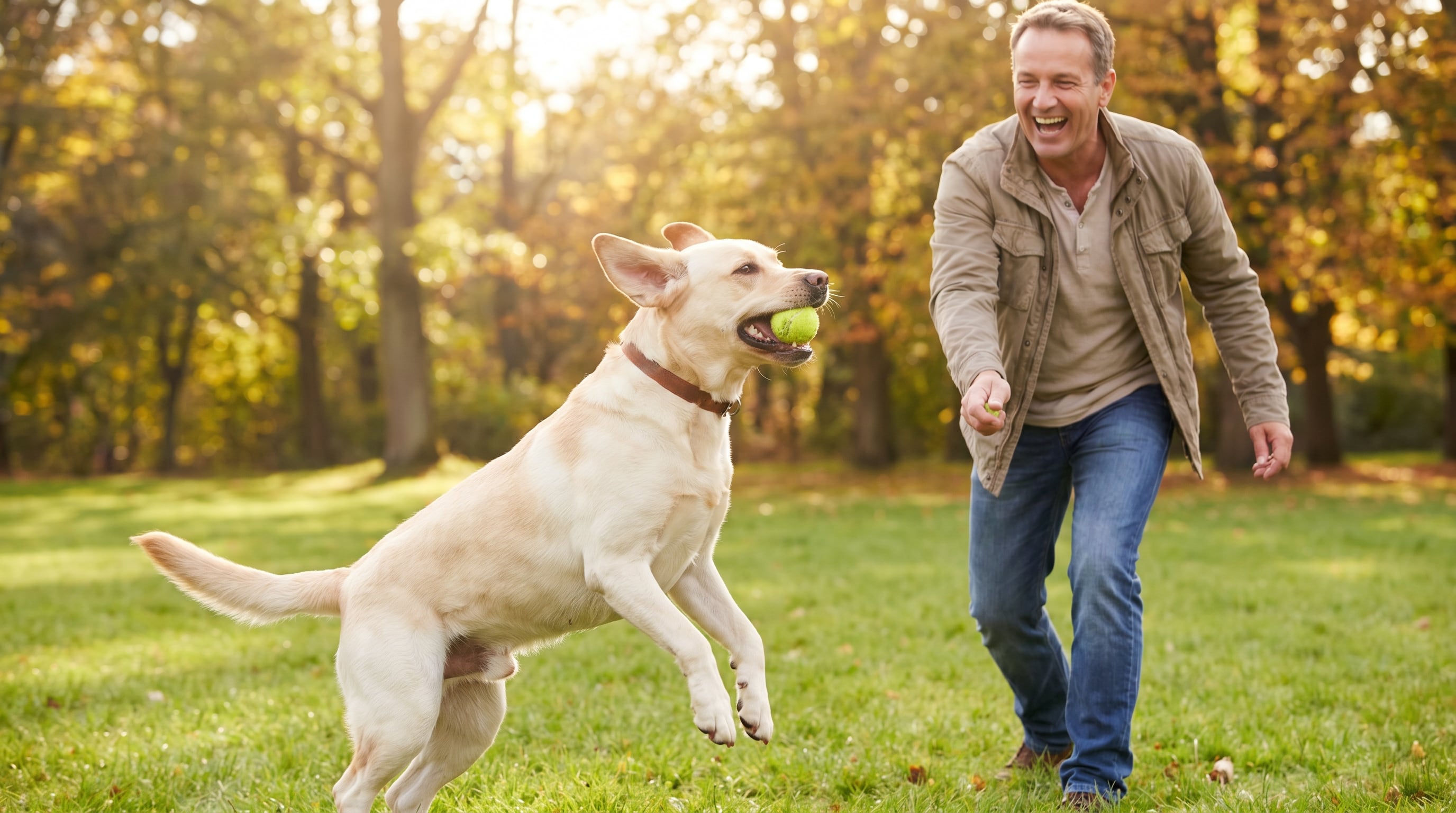 Un hombre juega con su perro. (Imagen Ilustrativa Infobae)