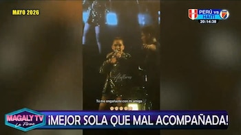 ¿Volvió el amor? Daniela Darcourt evita responder si regresó con Waldir Felipa y Magaly la confronta. Captura: Magaly TV La Firme.