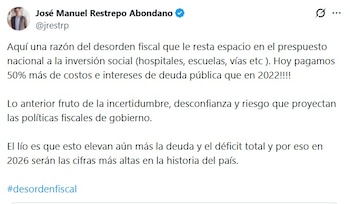 José Manuel Restrepo, exministro de