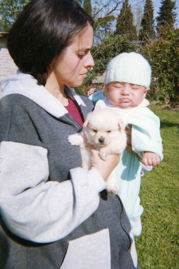 Ella junto a su hijo