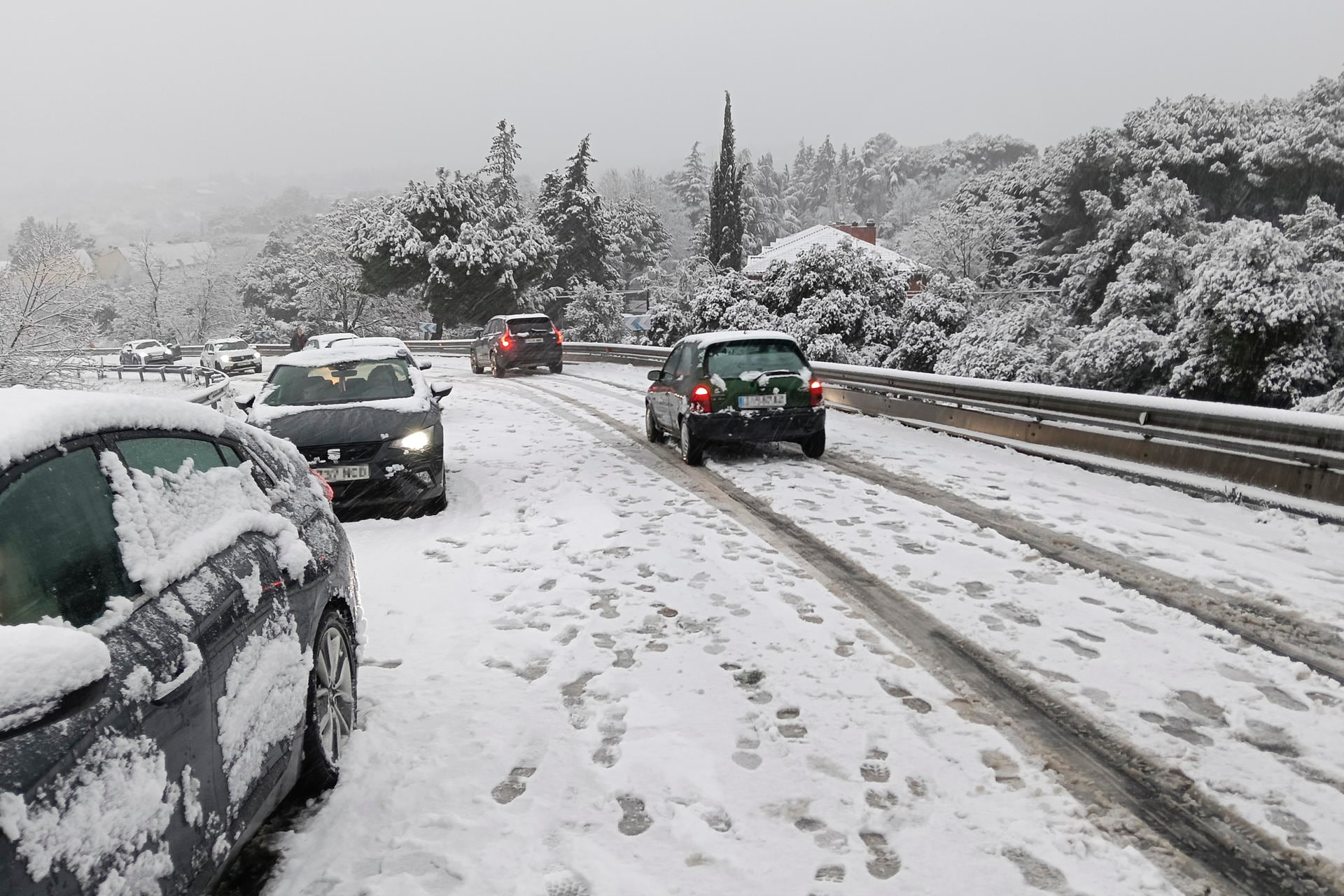 Nieve en la Comunidad de Madrid por la borrasca Kristin (EFE)