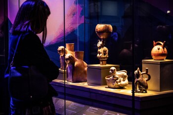 Un visitante recorre parte de