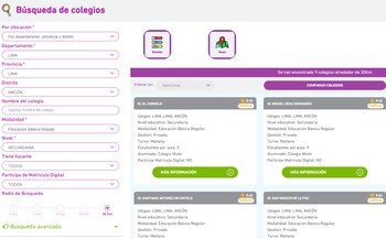 Portal web Identicole del Ministerio