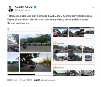 Daniel Briceño sobre acto de Salvatore Mancuso en Montería