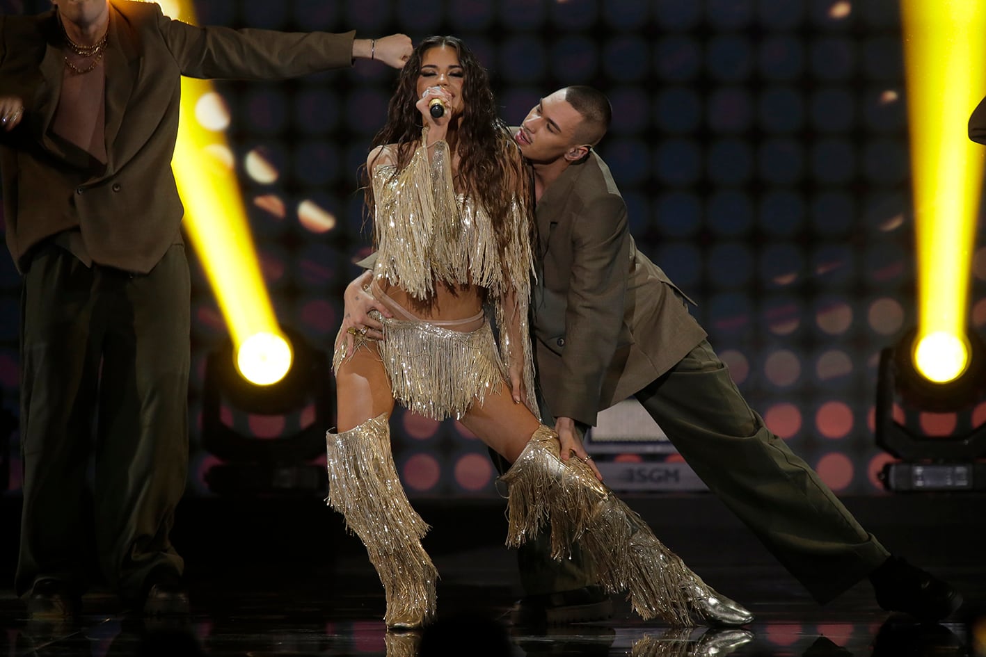 Daniela Blasco, en la primera semifinal del Benidorm Fest 2025. (RTVE)