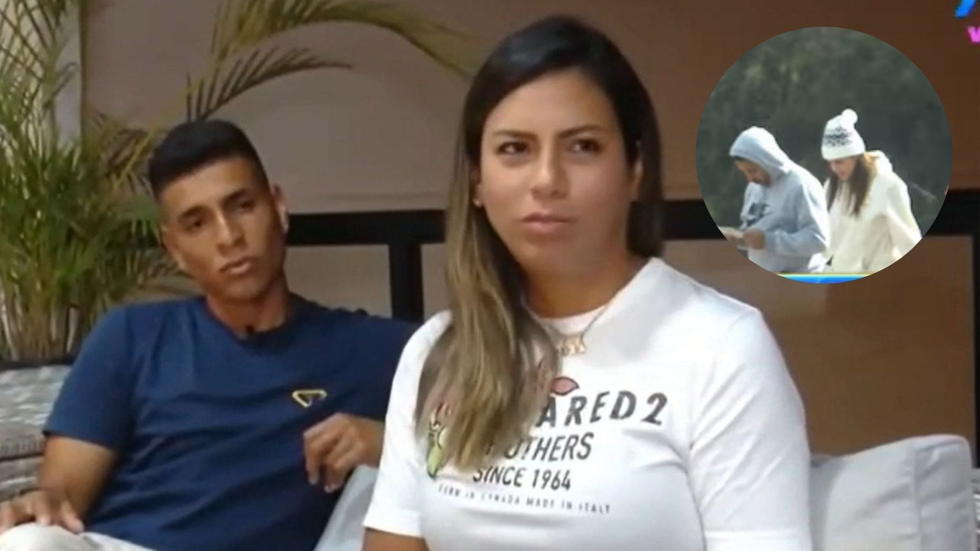 Rosa Fuentes afirma que no ha perdonado la infidelidad de Paolo Hurtado, aunque han retomado su relación, con una imagen en recuadro de la presunta infidelidad. (Magaly TV La Firme)