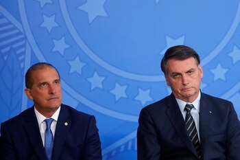 Onyx Lorenzoni junto a Jair