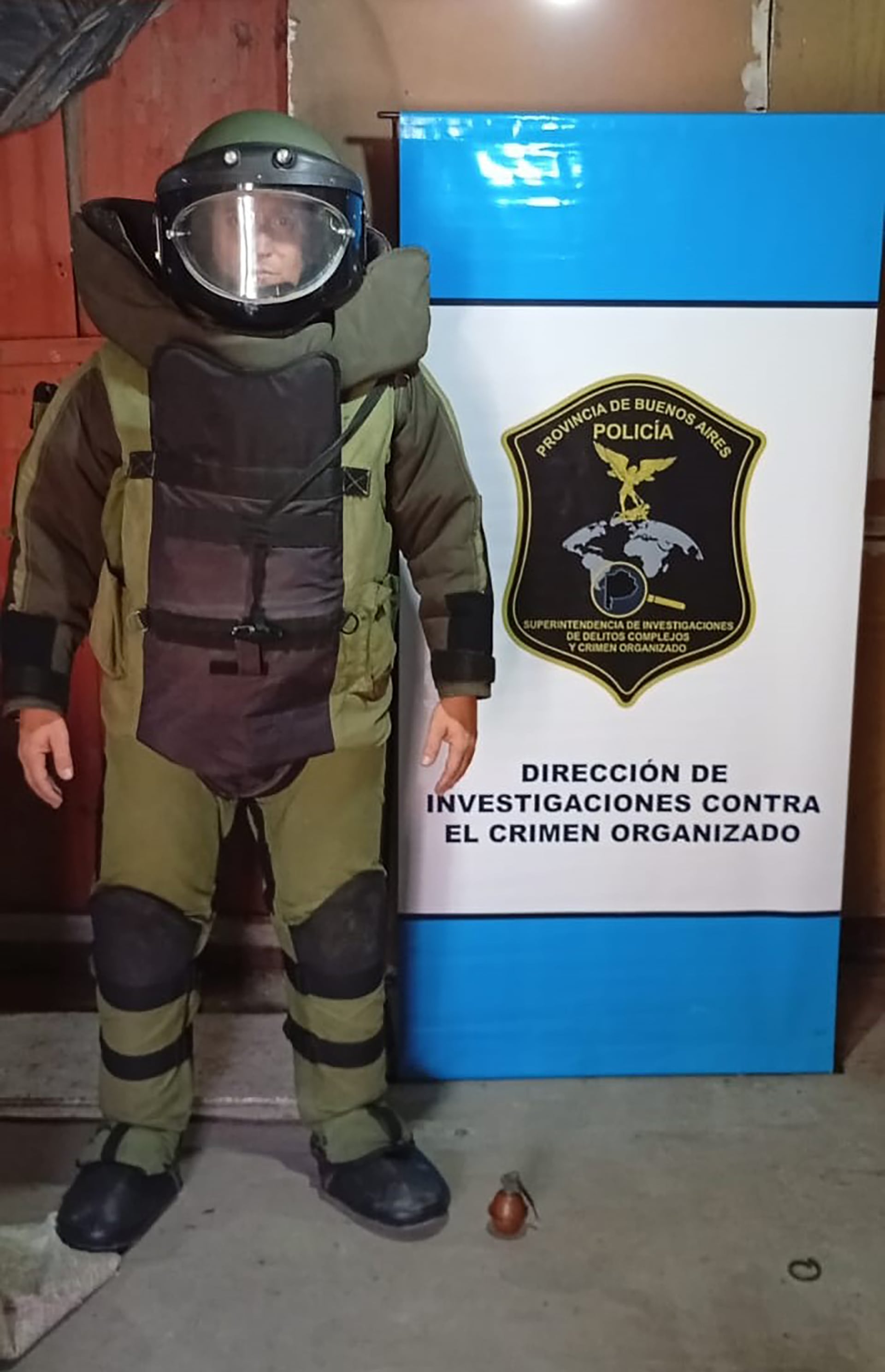 Personal de la División Explosivos participó de los operativos tras el hallazgo de una granada