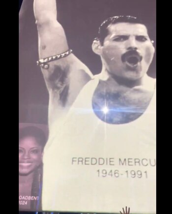 Freddie Mercury en el concierto