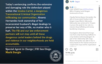 Lo informado por el FBI