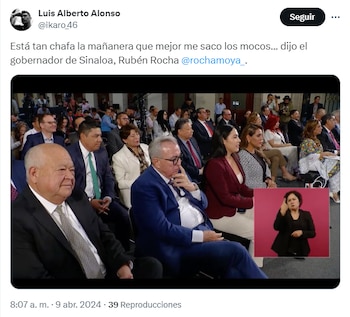 El gobernador de Sinaloa fue