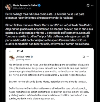 Cabal acusó al presidente Petro