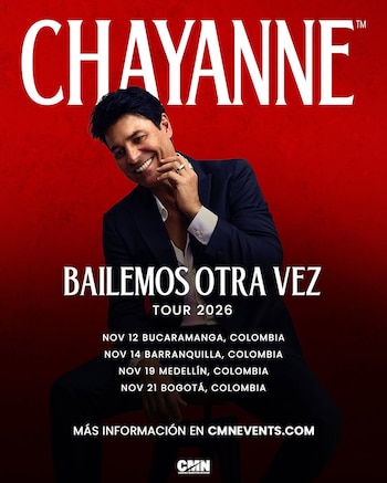 La fecha de Medellín forma parte del recorrido de Chayanne por Colombia, que también incluye conciertos en Bucaramanga, Barranquilla y Bogotá - crédito chayanne / Instagram