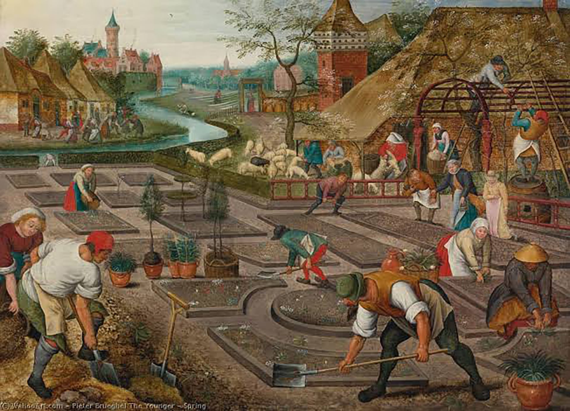 Pieter Brueghel el Joven tomó un dibujo de su padre para