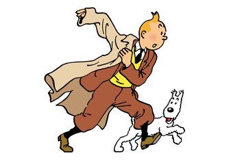 Tintín y su perro