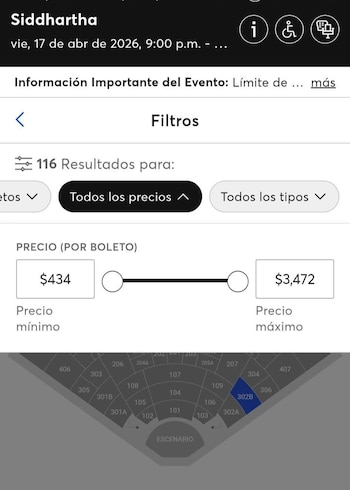 Los precios de los boletos