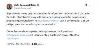 La congresista María Fernanda Carrascal