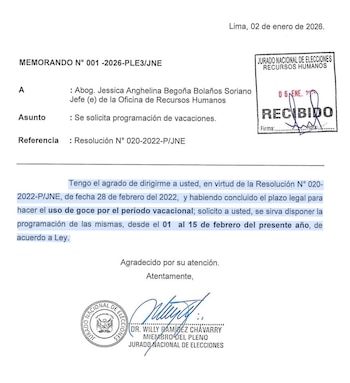 Miembro del JNE Willy Ramírez