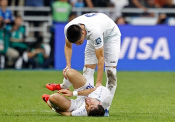 Uzbekistán está en alerta por la lesión de Jaloliddin Masharipov, uno de sus jugadores más importantes en la nómina - crédito Maxim Shemetov/REUTERS