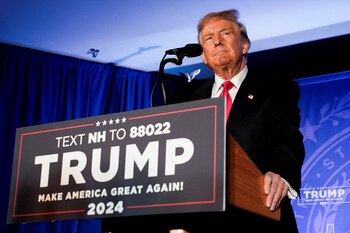 Donald Trump, durante un acto