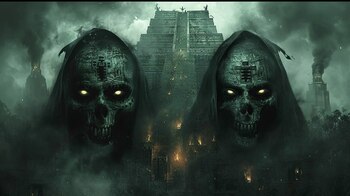 Interpretación artística de mortífagos en