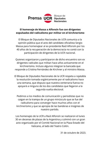 El Bloque de Diputados Nacionales