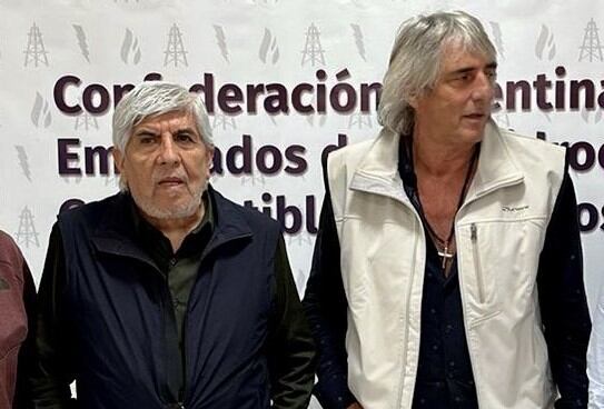 Hugo Moyano y Omar Pérez, del Sindicato de Camioneros