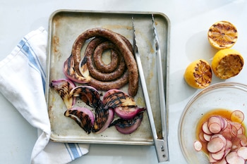 Ingredients for grilled merguez and