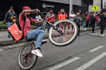 Protesta de Rappi para exigir