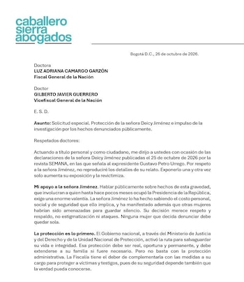 El abogado Felipe Caballero Sierra solicitó que la extrabajadora sexual sea llamada a entrevista con garantías de seguridad y confidencialidad - crédito Felipe Caballero Sierra