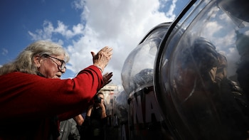 Marcha de jubilados en el