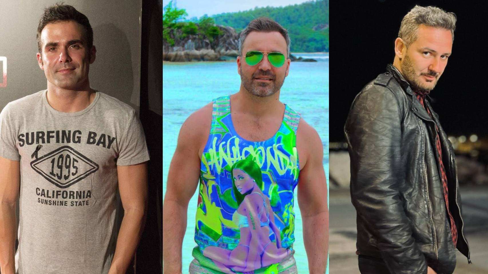 Naím Thomas, Juan Camus y Alejandro Parreño en imágenes de sus redes sociales. (Instagram)