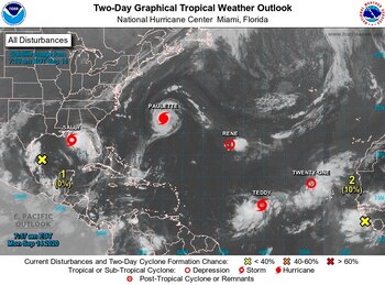 Imagen satelital cedida hoy por