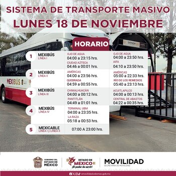 Este es el horario del