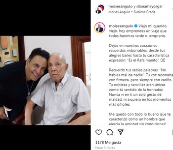 El artista comunicó la triste