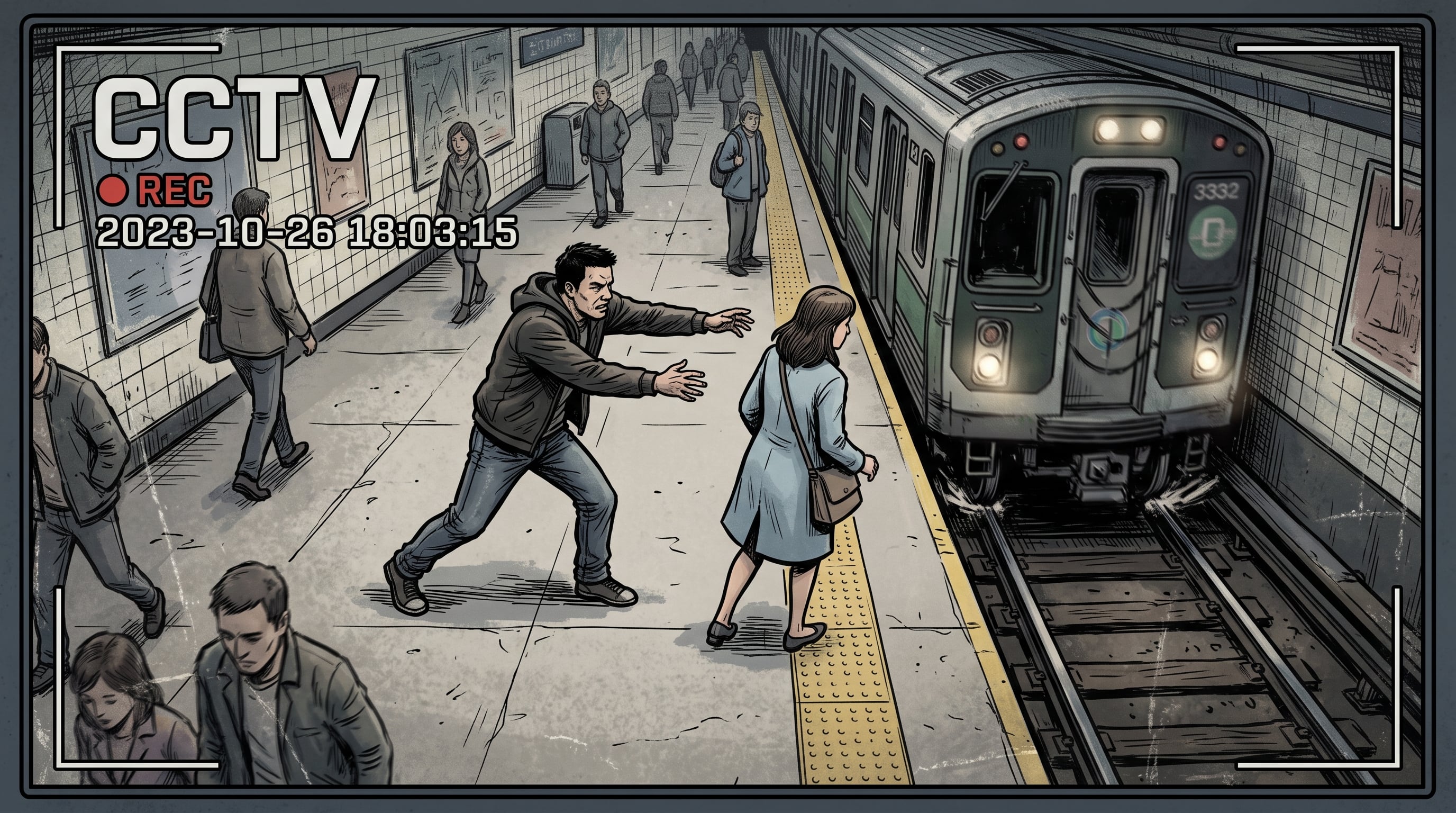 Un hombre empuja a una mujer a las vías del subte. Hay una cámara que lo registra. El hombre confiesa. Pero hay algo que no cierra: no se conocen, no existe un móvil evidente y el asesino no parece capaz ¿o dispuesto?, a explicar por qué lo hizo (Imagen Ilustrativa Infobae)