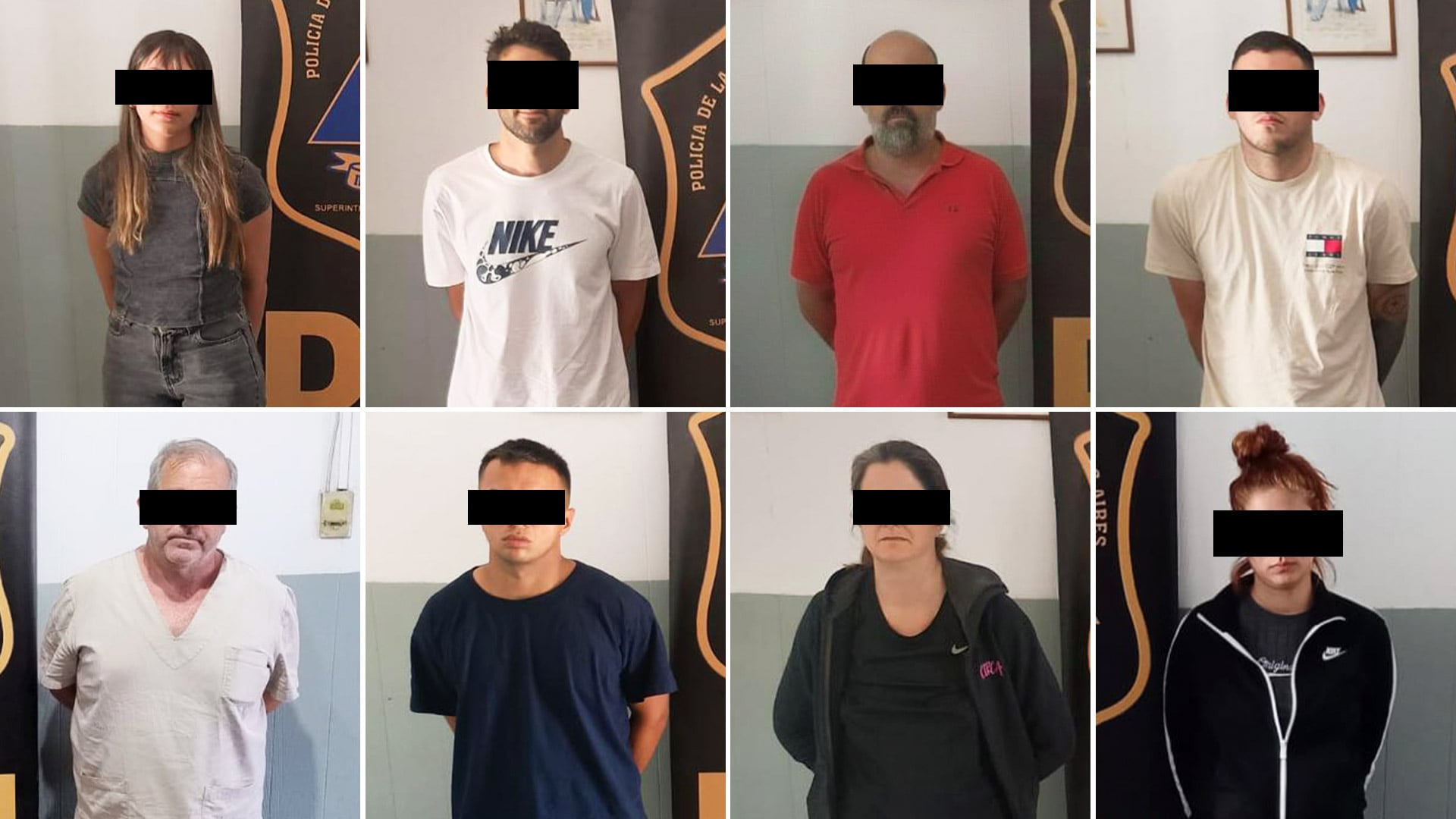 Ocho sospechosos fueron detenido en la causa contra los