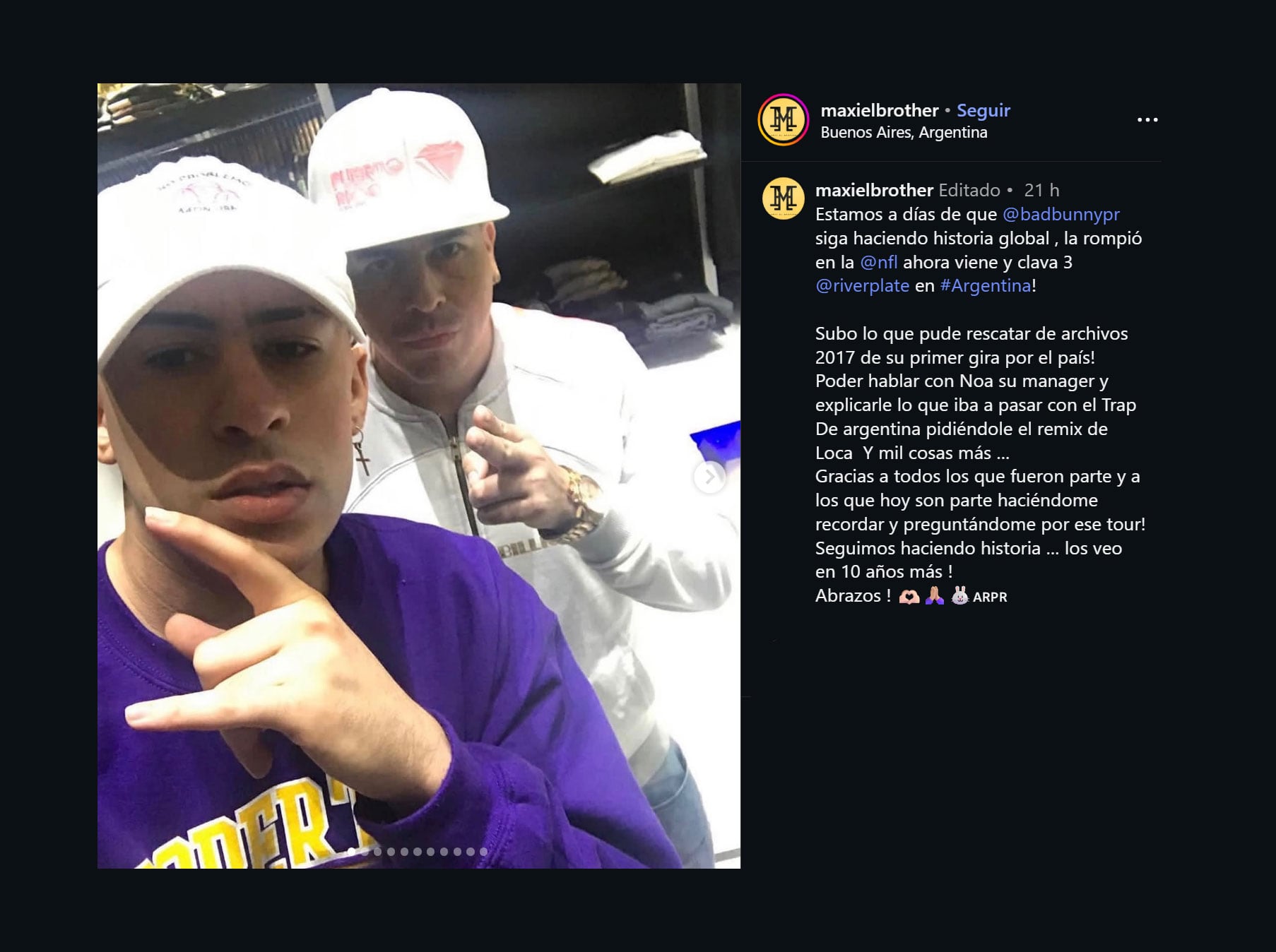 Maxi El Brother, productor argentino, fue clave para traer a Bad Bunny por primera vez e iniciar su expansión internacional