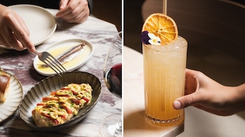 Platos y cócteles del restaurante Bera, la nueva apertura de Martín Berasategui (Instagram / @berarestaurant)