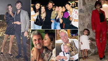 Tinelli, Marley, Pico Mónaco, la China Suárez y el Chato Prada, entre otros famosos que recibieron el 2020 en familia y en las redes sociales (Fotos: Instagram)
