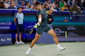 Carlos Alcaraz durante su primer