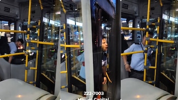 Conductores de Sitp se pelearon por el paso en plena vía de Bogotá y con pasajeros a bordo